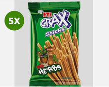 Load image into Gallery viewer, 10 Pack X ETi Crax Herbs and Cheese Flavor Biscuit Sticks (45 Gram)
