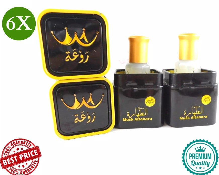 6X Musk Al Tahara Rawaa White Musk Oil High Quality Thick Perfume Oilمسك الطهارة