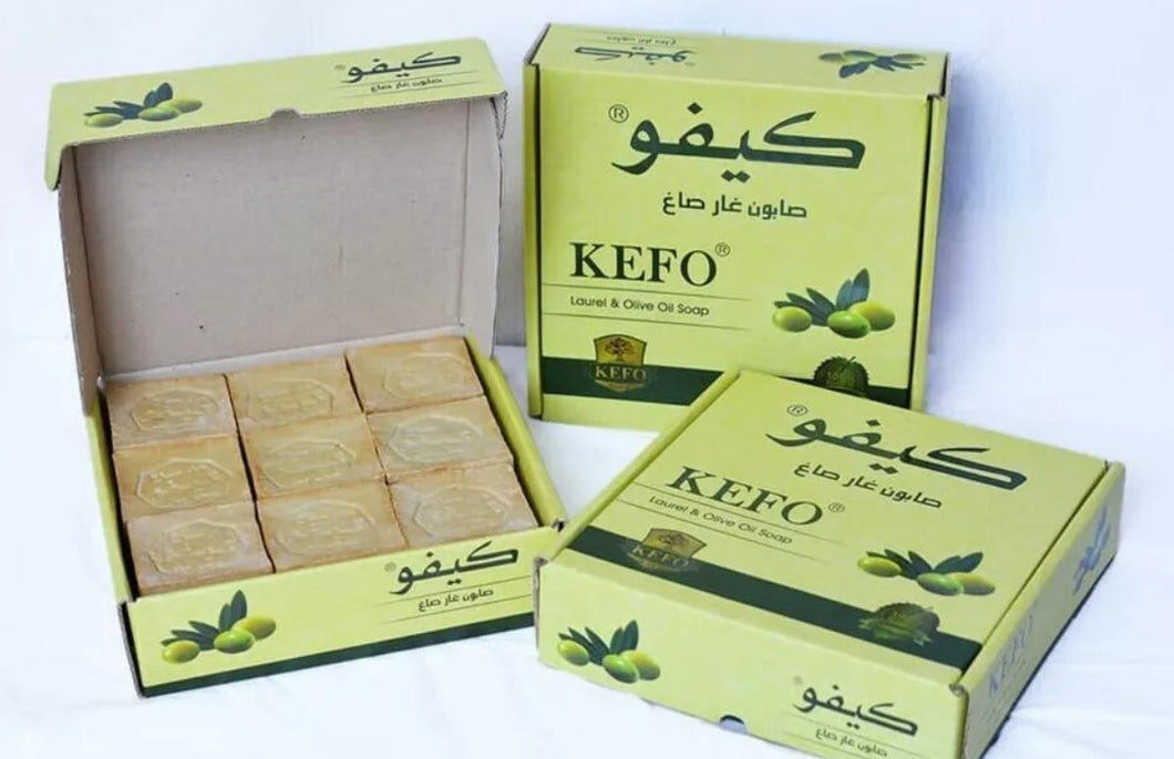 3X BAR KEFO Natural Laurel & Olive Oil Luxury Handmade Ghar soap 200gصابون الغار