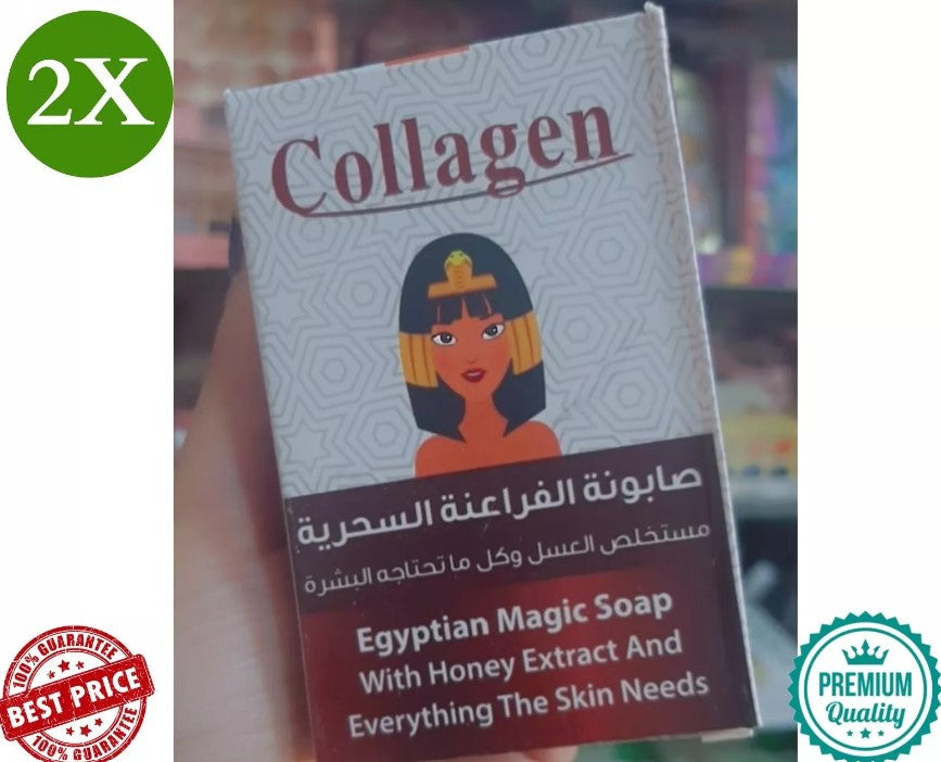 2X Egyptian Magic Collagen Soap with Honey Extract صابون الفراعنة السحرية