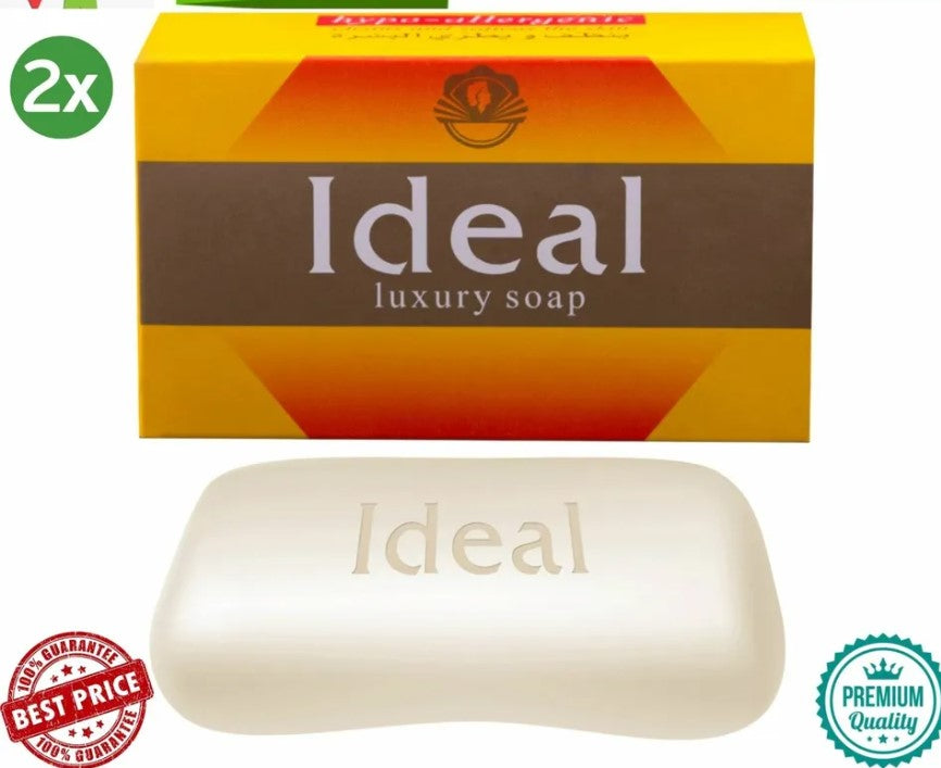 2X IDEAL Soap Clean & Softens The Skin Purifying & Whitening 125Gm صابون ايديال