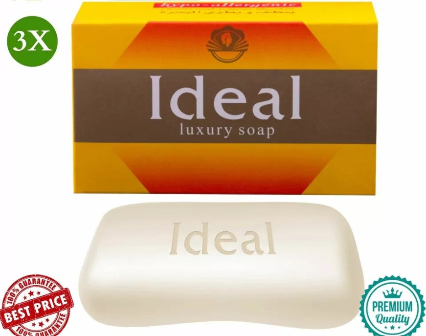 3X IDEAL Soap Clean & Softens The Skin Purifying & Whitening 125Gm صابون ايديال