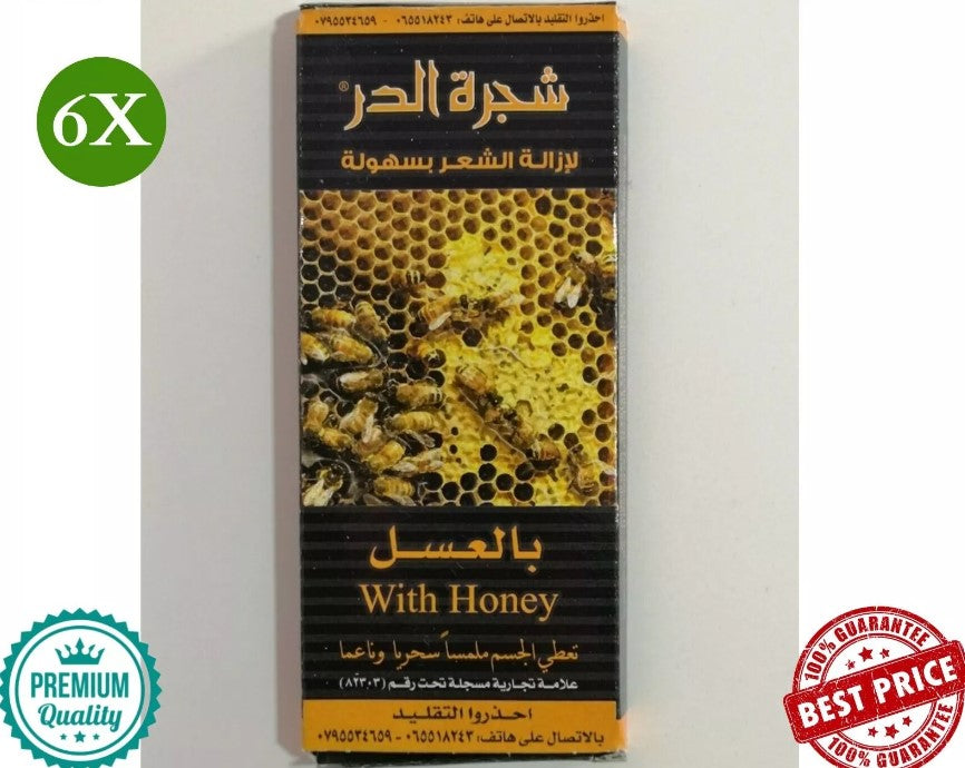 6X Natural Paste Hair Remover with Honey 100% Natural شجرة الدر مزيل الشعر طبيعي