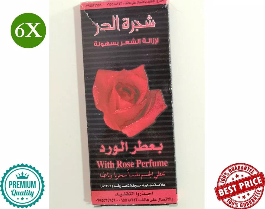 6X Natural Paste Hair Remover with Rose Perfume شجرة الدر مزيل الشعر طبيعي