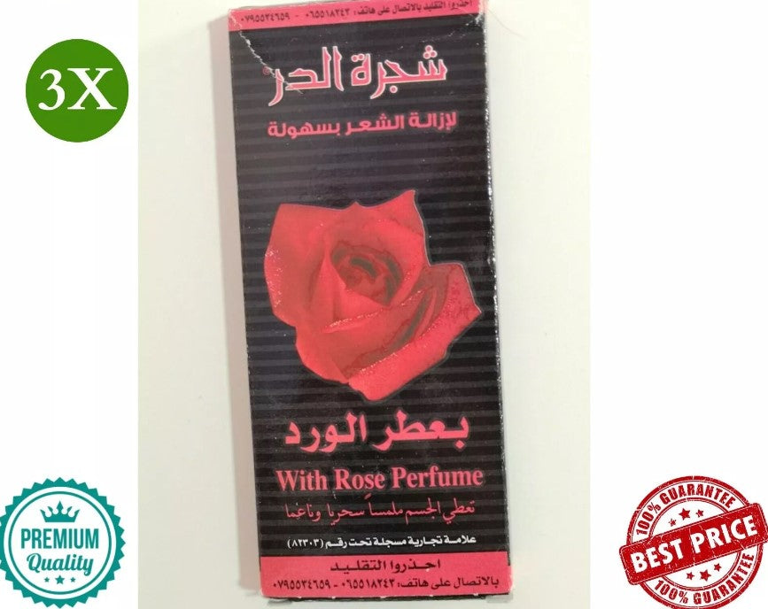 3X Natural Paste Hair Remover with Rose Perfume شجرة الدر مزيل الشعر طبيعي