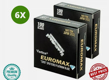 Load image into Gallery viewer, 6 Pack X EuroMax Single Edge Half Blades Platinum Coated Blades &quot;Free Shipping&quot;
