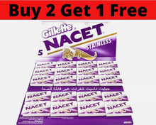 Load image into Gallery viewer, 100X Double Edge Razor Blades Gilette NACET Stainless Razors✯ BUY 2 GET 1 FREE ✯
