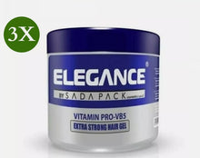 Load image into Gallery viewer, 3 Pack X Elegance Vitamin Protection Extra Strong Hair Gel ( 250 ml)جل اليجانس
