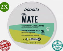 Load image into Gallery viewer, 2X babaria Cera Mate, Matte Finish Molding Hair Wax Ultra-strong hold (100 ml)
