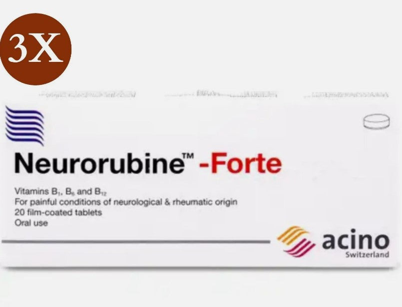 3 Pack X Neurorubine Forte With Vitamin B1, B6, B12 For Nerves, Free Shipping