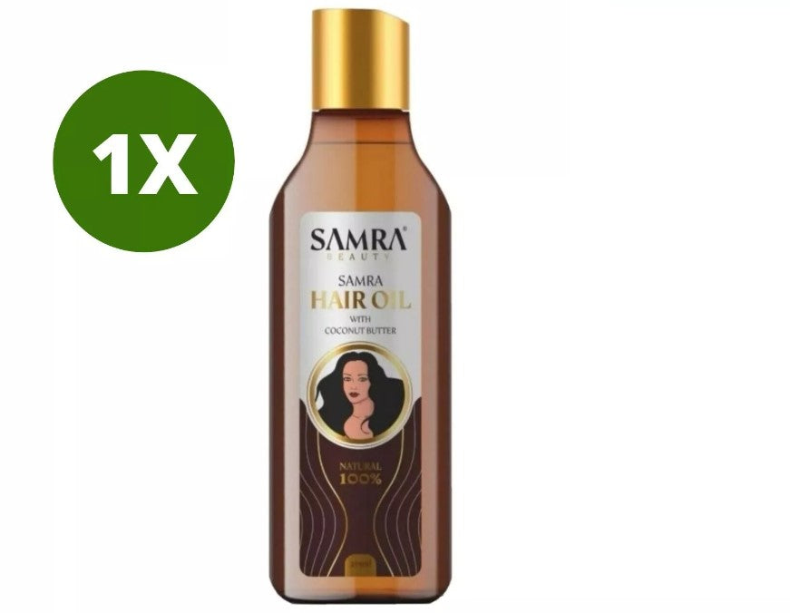 1X SAMRA OIL With Coconut Butter Hair Growth Eyelashes Eyebrows زيت سمرا للشعر