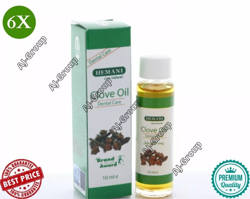 6X Hemani Clove Oil 10ml Dental Care Toothache For Fast Pain Relief زيت القرنفل