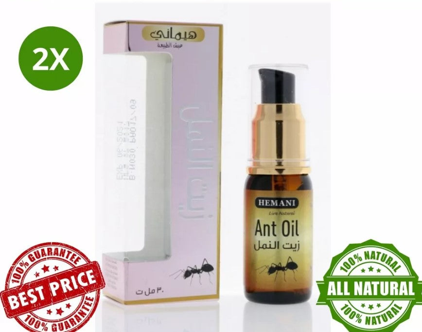 2X Hemani Ant Hair Reducing Oil Spray 30ml Skin زيت النمل