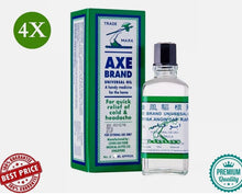 Load image into Gallery viewer, 4 X AXE Brand Universal Oil Quick relief of Cold &amp; Headache (3 ml) دهان أبو فاس
