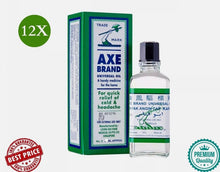 Load image into Gallery viewer, 12 X AXE Brand Universal Oil Quick relief of Cold &amp; Headache (3 ml) دهان أبو فاس
