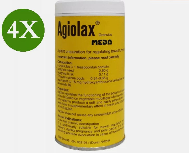 4 Pack X AGIOLAX Madaus granules 250g Made in Germany - FREE SHIPPING