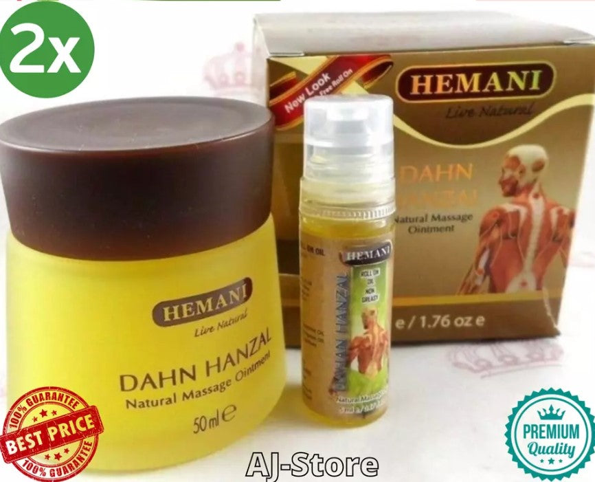 2X Hemani Dahn Hanzal Natural Massage Ointment Pain Relief Cream Muscle Joints