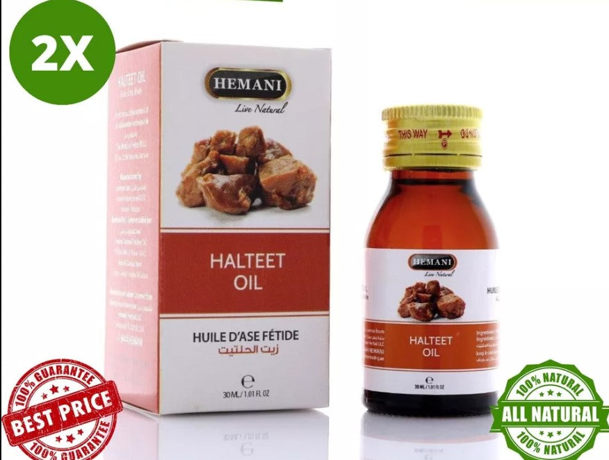 2 X Hemani Halteet Oil (30ml) 100% Natural زيت الحلتيت