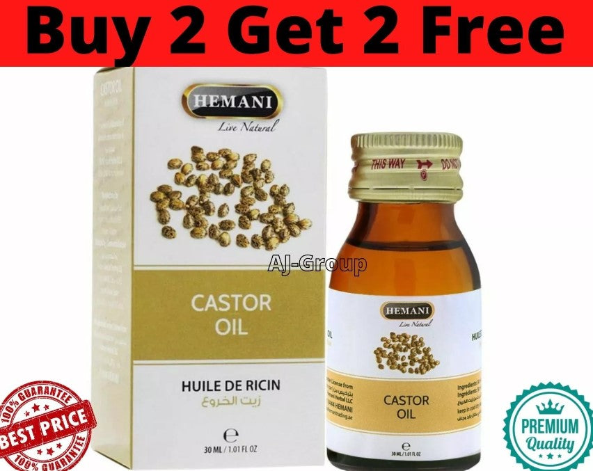 Hemani Castor Oil 30ml 100% Natural oil زيت الخروع ✯ BUY 2 GET 2 FREE ✯