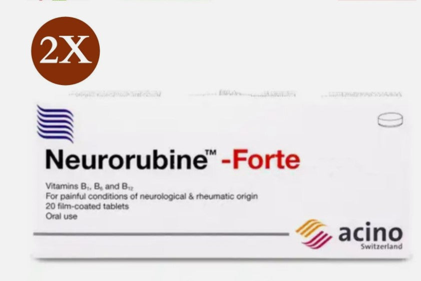 2 Pack X Neurorubine Forte With Vitamin B1, B6, B12 For Nerves, Free Shipping