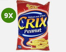 Load image into Gallery viewer, 9 Pack X Crix Peanut Chips Baked not fried Sunshine snacks Gluten Free(45 Gram)
