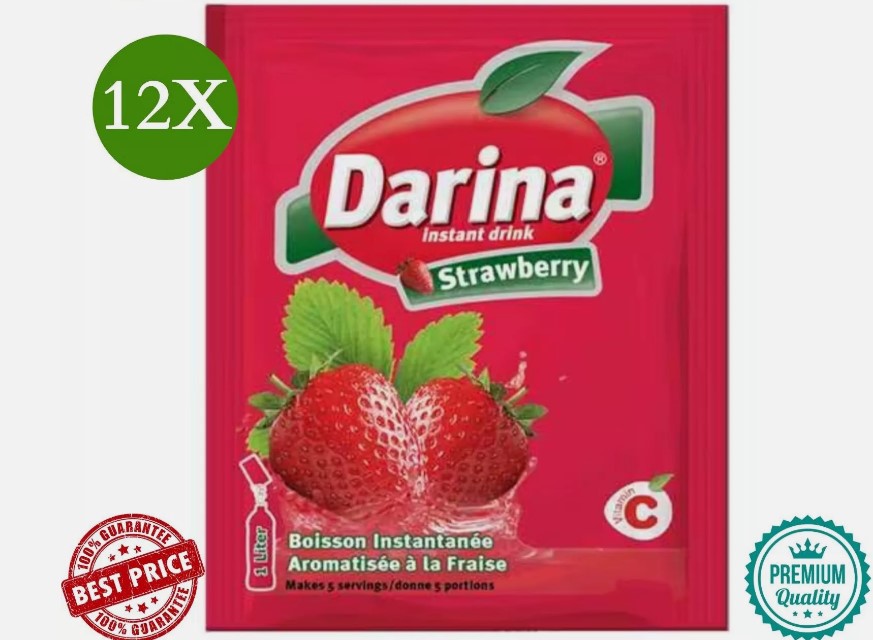 Darina Instant Drink Powder Strawberry Flavor 35 Gram 12 Pieces