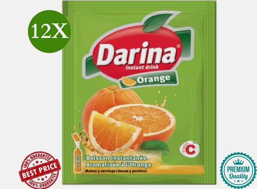 Darina Instant Drink Powder Orange Flavor 35 Gram 12 Pieces