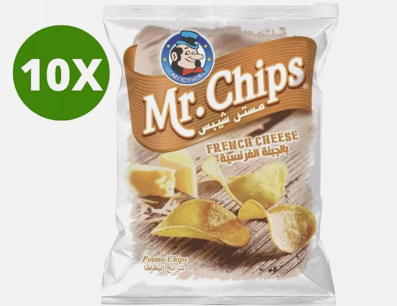 10 Pack X Mr.Chips Potato French Cheese Flavor (38 Gram) مستر شيبس بالجبنة