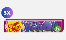 Load image into Gallery viewer, 5 Pack x Chupa Chups Big Babol Fun Berries Flavor soft bubble gum (6 Pieces)

