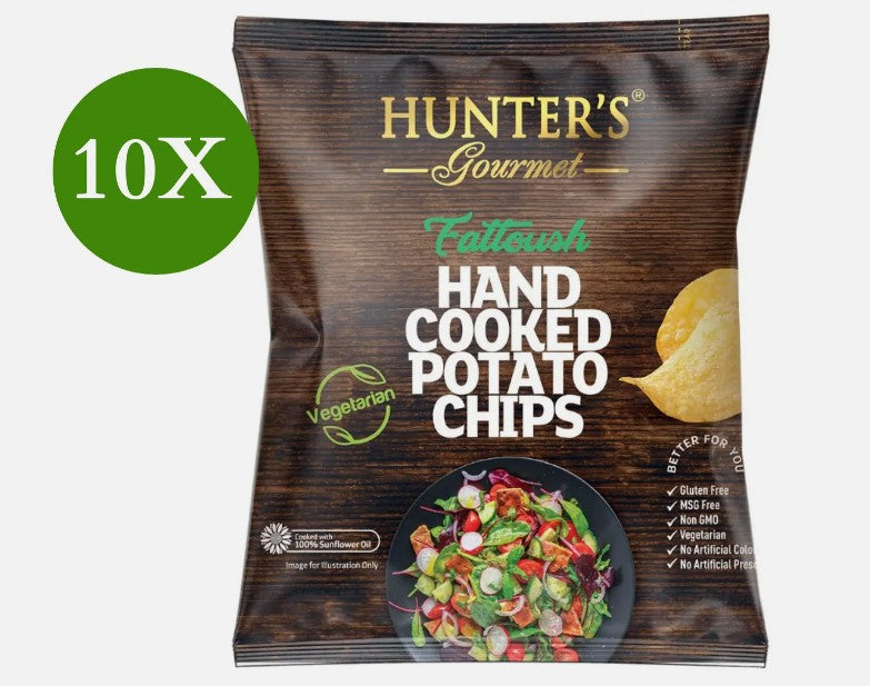 10 Pack X Hunter’s Gourmet Hand Cooked Potato Chips Fattoush Flavor