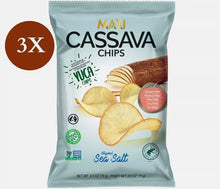Load image into Gallery viewer, 3 Pack X Maxi Cassava Chips- Yuca Sea Salt Flavor- 70 gram
