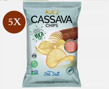 Load image into Gallery viewer, 5 Pack X Maxi Cassava Chips- Yuca Sea Salt Flavor- 70 gram
