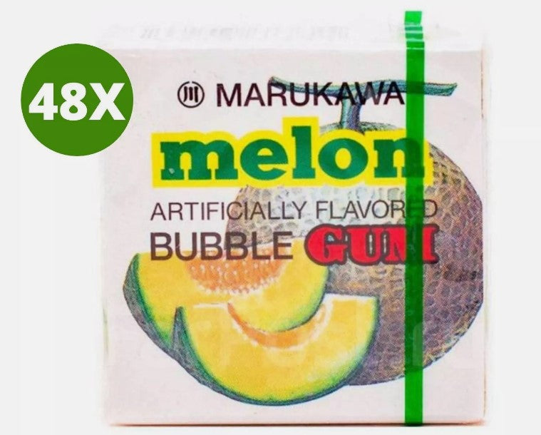 48 Pieces X Japanese Marukawa Melon Flavored Fusen Gum (5.4 gram/Piece)