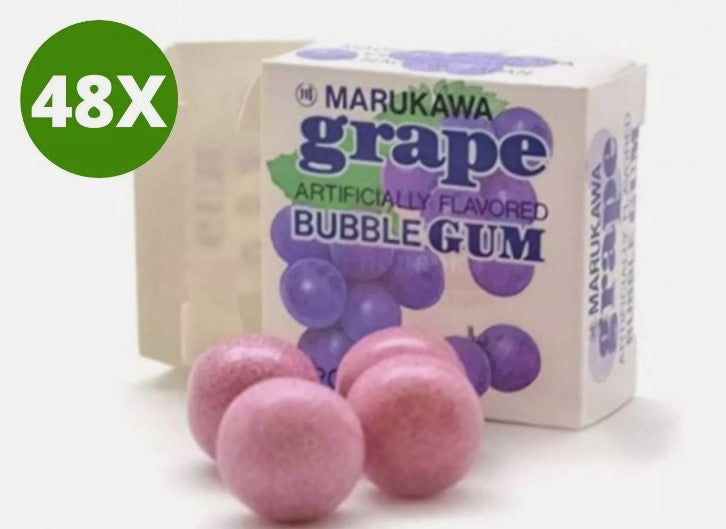 48 Pieces X Japanese Marukawa grape Flavored Fusen Gum (5.4 gram/Piece)