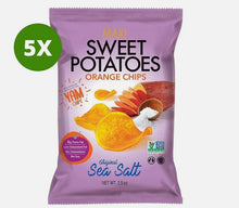Load image into Gallery viewer, 5 Pack X Maxi Sweet Potatoes Orange Chips-YAM Sea Salt Flavor- 70 gram
