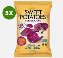 Load image into Gallery viewer, 5 Pack X Maxi Sweet Potatoes Purple Chips-UBE Sea Salt Flavor- 70 gram
