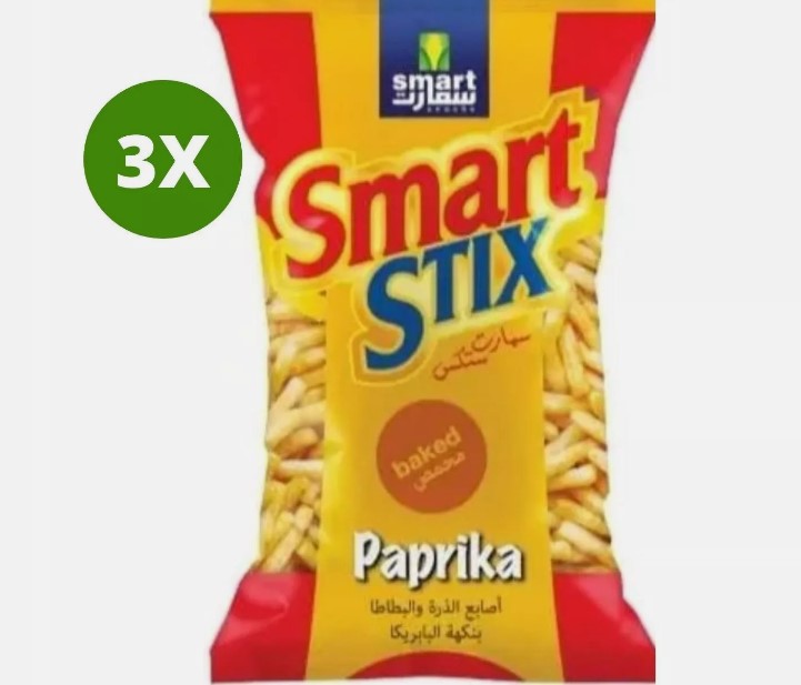 3 Pack X Smart Stix Baked Chips Paprika Flavor- 70 gram