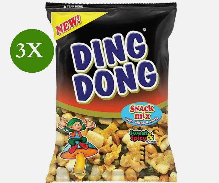 3 Pack X Ding Dong Snacks Mix Sweet And Spicy Nuts (70 Gram)