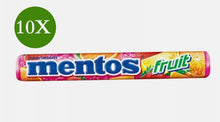 Load image into Gallery viewer, 10 Pack X Mentos Chewy Candy Fruit Flavor Halal (29 Gram) منتوس
