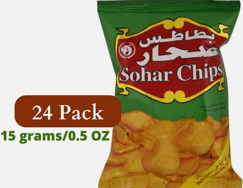 24 Pack X Sohar Chicken & Chili Flavor Potato Chips(15 gram) بطاطس صحار عمان