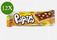 Load image into Gallery viewer, 12 X Solen Papita Milk Chocolate Caramel Coated Biscuit with Dragee Candies(33g)
