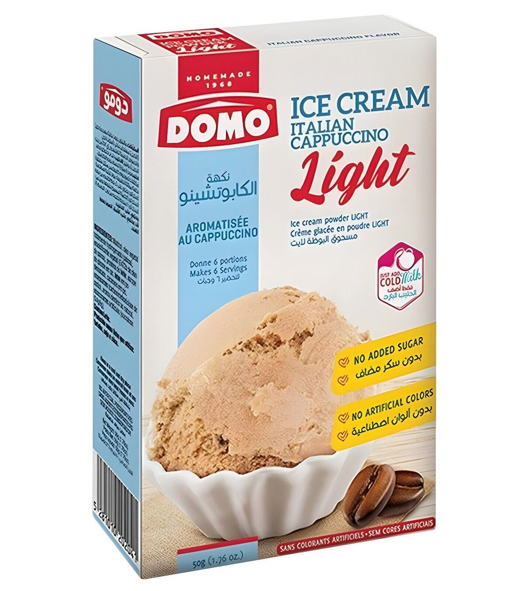 Domo Ice Cream Powder Light Italian Cappuccino Flavor Healthy Snack ( 50 gram)