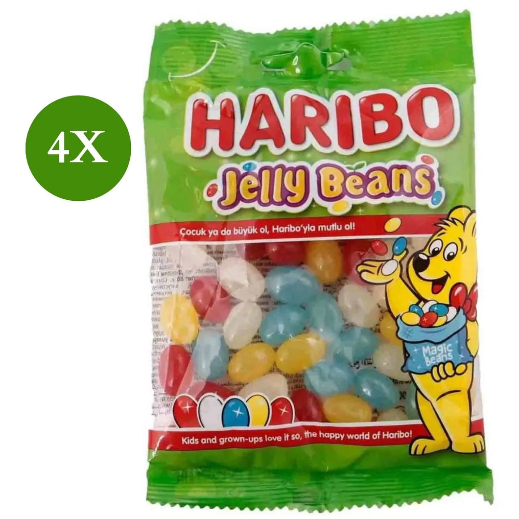 4 Pack X Haribo Candy Jelly Beans FREE SHIPPING ( 80 Gram)