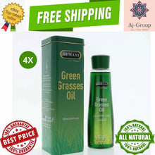 Load image into Gallery viewer, 4X Hemani Green Grasses Oil 100% Natural (250 ml) زيت الحشيش لتكثيف الشعر
