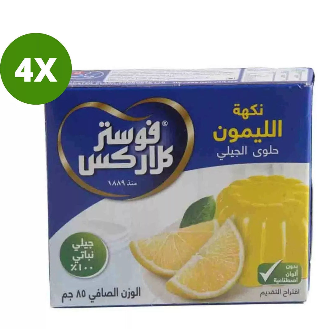 4 Pack X Foster Clark's Vegetable Gelatin Jelly Lemon Flavor HALAL ( 85 Gram)