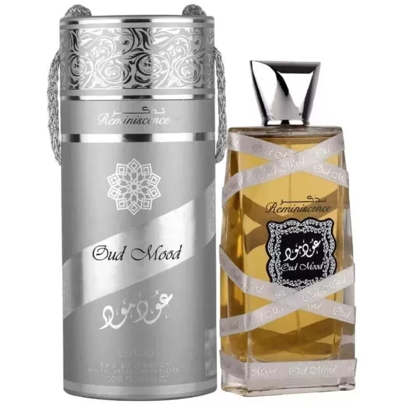 Oud Mood Reminiscence Silver EDP Perfume By Lattafa 3.4 oz/100ml FREE SHIPPING