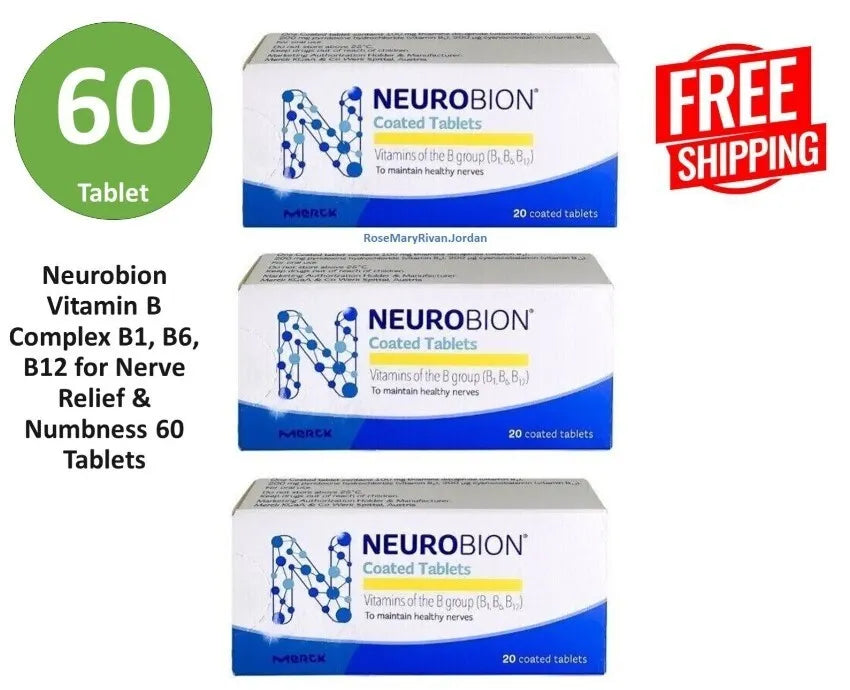 60 Tablets Neurobion Vitamin B1, B6, B12 for Numbness, Tingling & Nerve Relief🔥