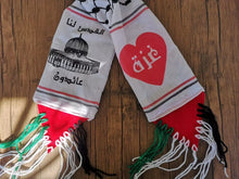 Load image into Gallery viewer, 2 Pieces X Palestinian Traditional Keffiyeh Neck Scarf Flag لفحة القدس لنا
