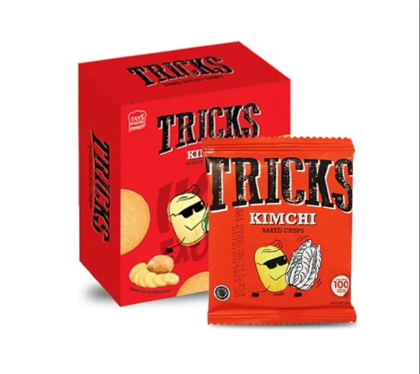 Tricks Kimchi Baked Crisps Chips Hot Flavor 10 Pack رقائق بطاطس محمصة