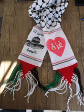 Load image into Gallery viewer, 2 Pieces X Palestinian Traditional Keffiyeh Neck Scarf Flag لفحة القدس لنا
